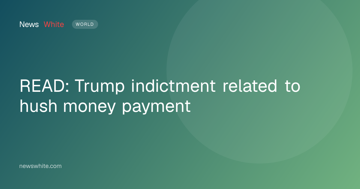 READ: Trump indictment related to hush money payment