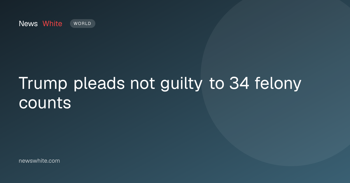 Trump pleads not guilty to 34 felony counts